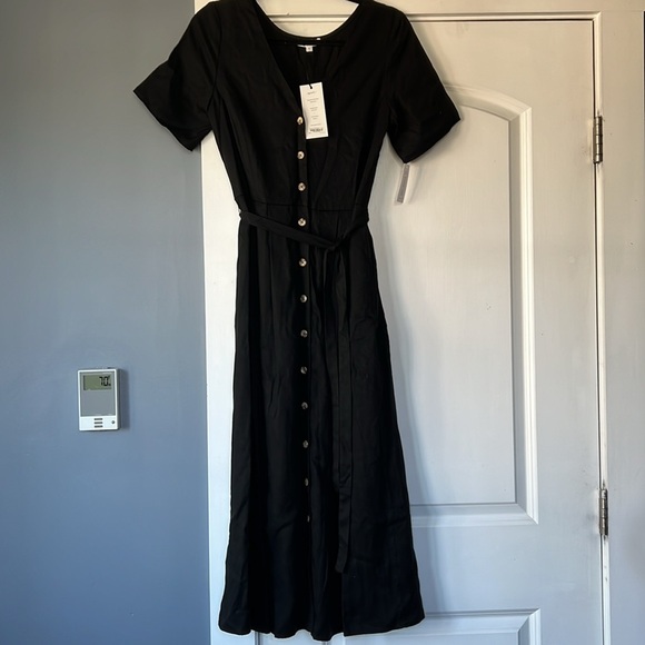 NWT Vetta Capsule Button Up Midi Dress Minimalistic - Picture 2 of 5